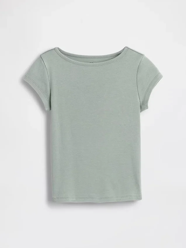 Kids Fitted Cap-Sleeve T-Shirt