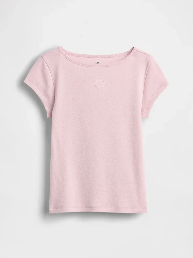 Kids Fitted Cap-Sleeve T-Shirt