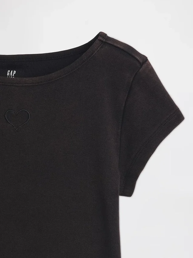 Kids Fitted Cap-Sleeve T-Shirt