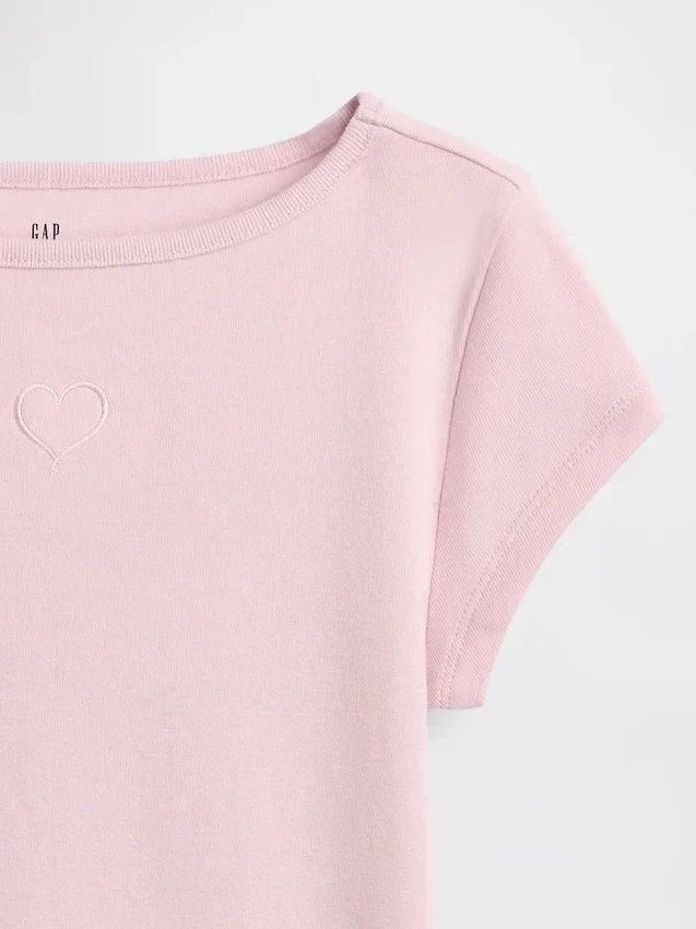 Kids Fitted Cap-Sleeve T-Shirt