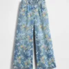 Kids Floral Easy Baggy Jeans