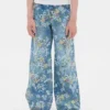 Kids Floral Easy Baggy Jeans
