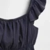 Kids Flutter-Sleeve Smocked Peplum Top