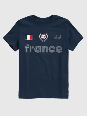 Kids France Soccer Jersey Graphic T-Shirt