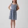 Kids Gingham Denim Dress