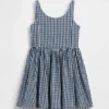 Kids Gingham Denim Dress
