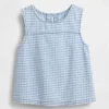 Kids Gingham Denim Shell Tank Top