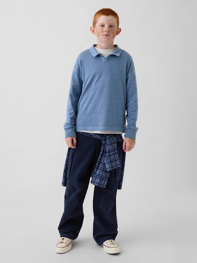 Kids Heavyweight Relaxed Polo Shirt