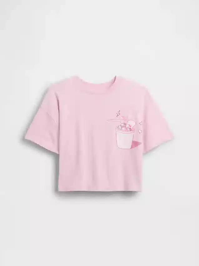 Kids Hello Kitty Oversized Boxy T-Shirt