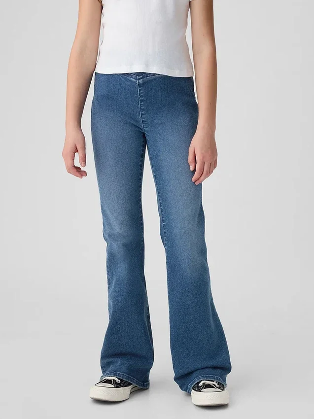 Kids High Rise Crossover Flare Jeans