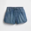 Kids High Rise Denim Easy Dolphin Shorts