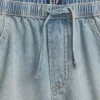 Kids High Rise Denim Easy Shorts