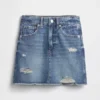 Kids High Rise Denim Skirt