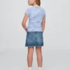 Kids High Rise Denim Skirt