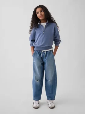 Kids High Rise Easy Barrel Jeans