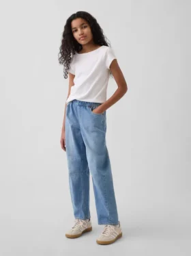 Kids High Rise Easy Barrel Jeans