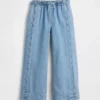 Kids High Rise Stride Easy Wide-Leg Ankle Jeans