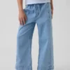 Kids High Rise Stride Easy Wide-Leg Ankle Jeans