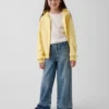 Kids High Rise Stride Wide-Leg Ankle Jeans