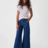 Kids High Rise Stride Wide-Leg Ankle Jeans