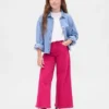 Kids High Rise Stride Wide-Leg Ankle Jeans
