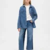 Kids High Rise Stride Wide-Leg Ankle Jeans