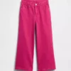 Kids High Rise Stride Wide-Leg Ankle Jeans