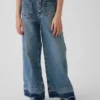 Kids High Rise Stride Wide-Leg Ankle Jeans