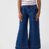 Kids High Rise Stride Wide-Leg Ankle Jeans