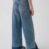 Kids High Rise Stride Wide-Leg Ankle Jeans