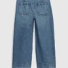 Kids High Rise Stride Wide-Leg Ankle Jeans