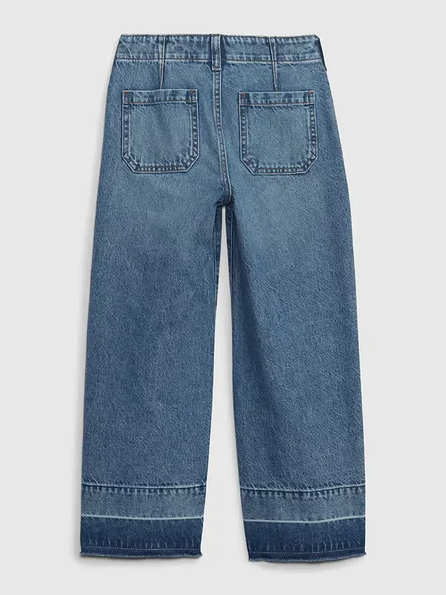 Kids High Rise Stride Wide-Leg Ankle Jeans