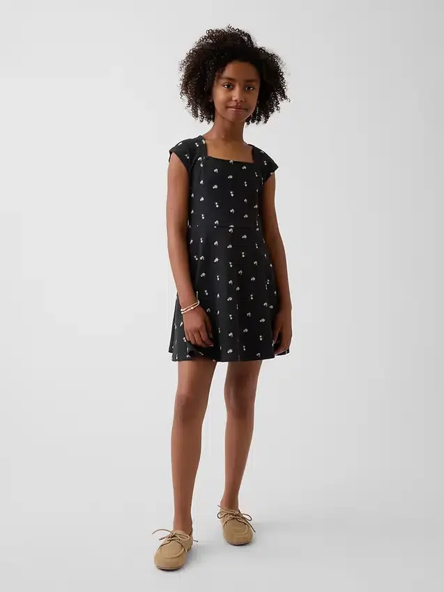 Kids Jersey Square-Neck Dress