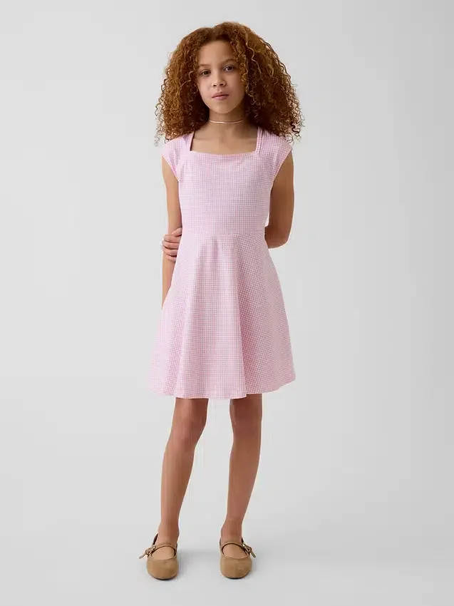 Kids Jersey Square-Neck Dress
