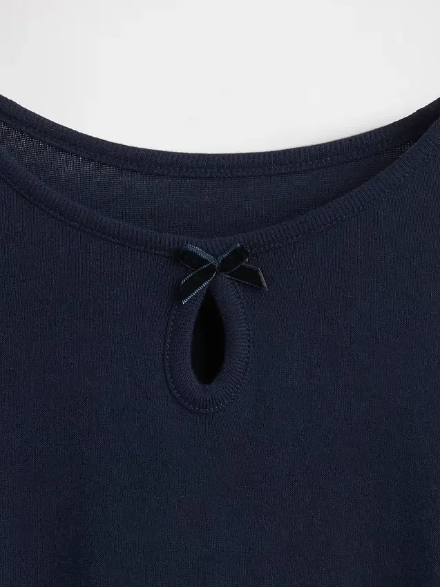 Kids Keyhole Bow Fitted T-Shirt