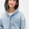 Kids Knit Denim Zip Hoodie