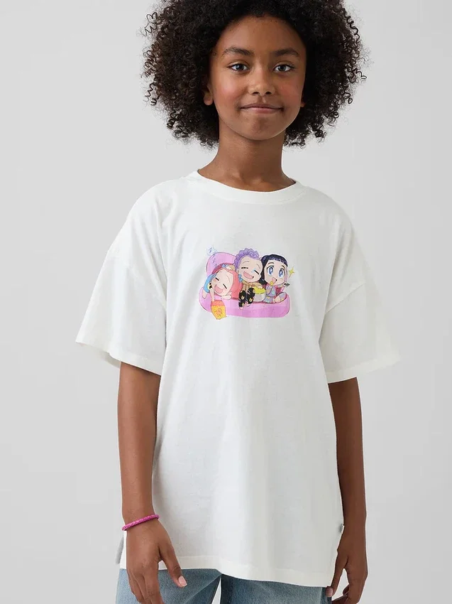 Kids Kpop Demon Hunters Graphic Tunic T-Shirt