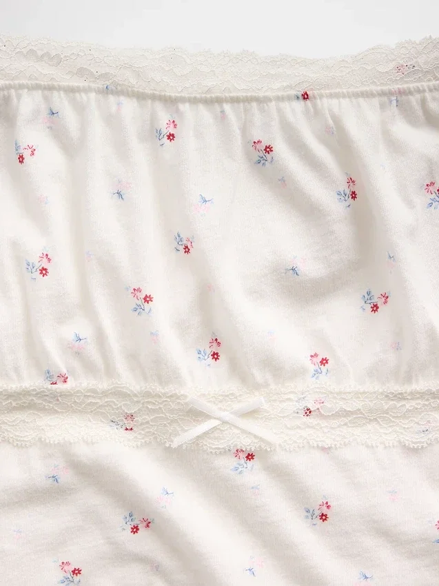 Kids Lace-Trim Puff-Sleeve Top