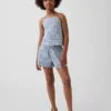 Kids Linen-Cotton Gingham Easy Shorts