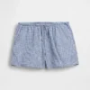 Kids Linen-Cotton Gingham Easy Shorts