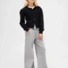 Kids Low Rise Bow Split-Hem Baggy Jeans