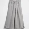 Kids Low Rise Bow Split-Hem Baggy Jeans
