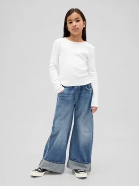 Kids Low Rise Easy Wide-Leg Baggy Jeans