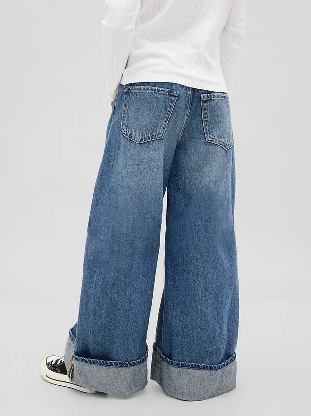 Kids Low Rise Easy Wide-Leg Baggy Jeans