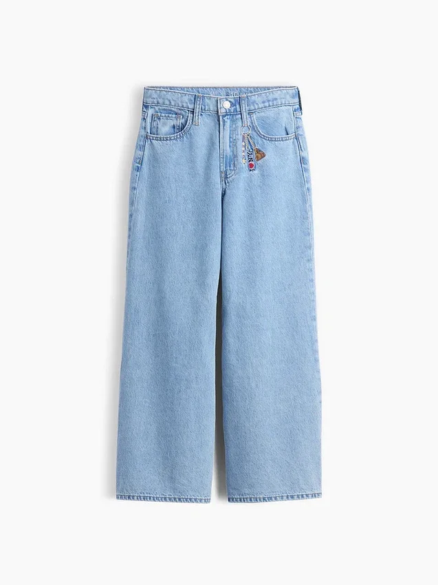 Kids Low Rise Embroidered I Heart Ny Baggy Jeans