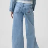Kids Low Rise Embroidered I Heart Ny Baggy Jeans