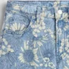 Kids Low Rise Floral Baggy Jeans