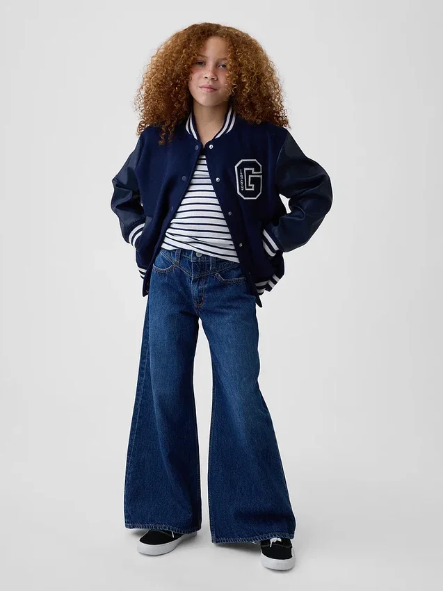 Kids Low Rise Front Yoke Baggy Jeans