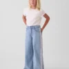 Kids Low Rise Lace-Trim Baggy Jeans