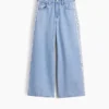 Kids Low Rise Lace-Trim Baggy Jeans